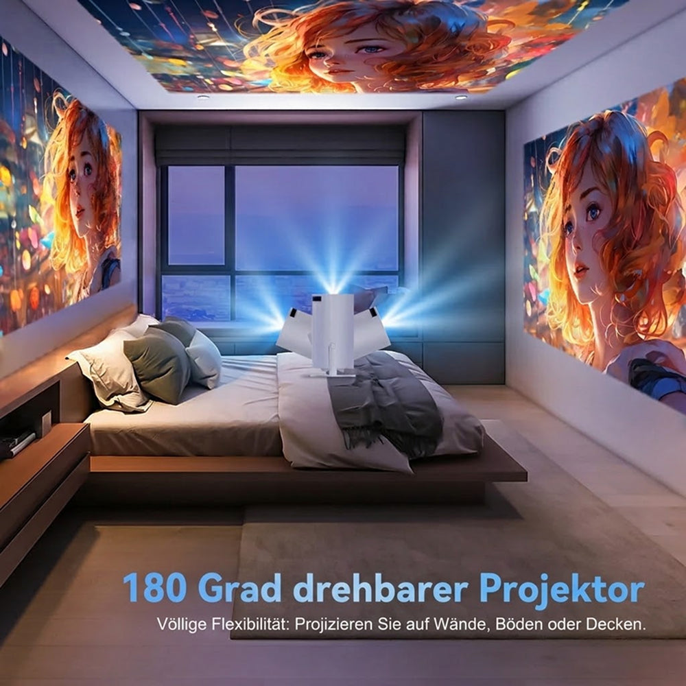 AcStroit Tragbarer Beamer | Mobiler Heimkino Projektor