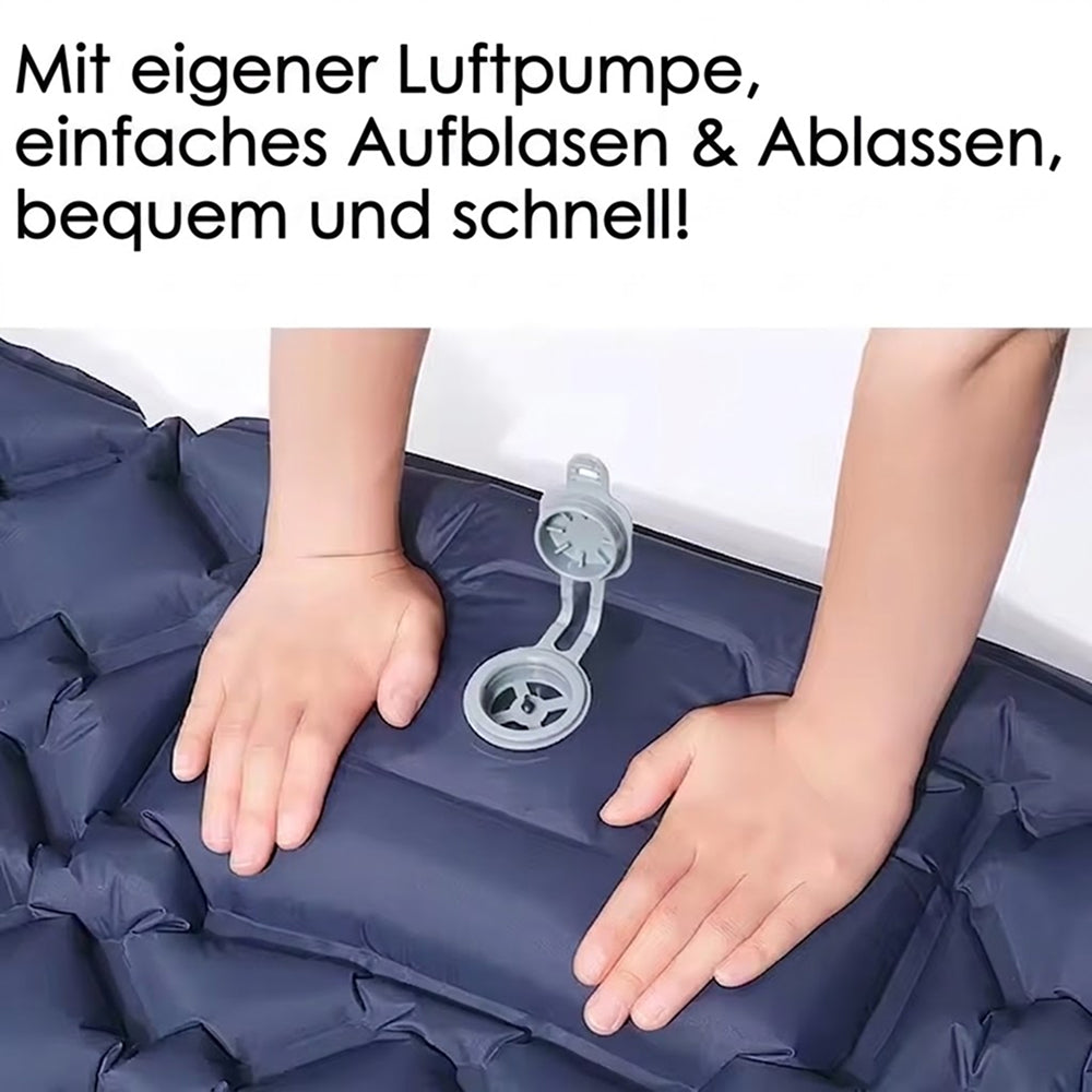 Pärchenläfer Doppel-Campingmatratze mit integrierter Fußpumpe