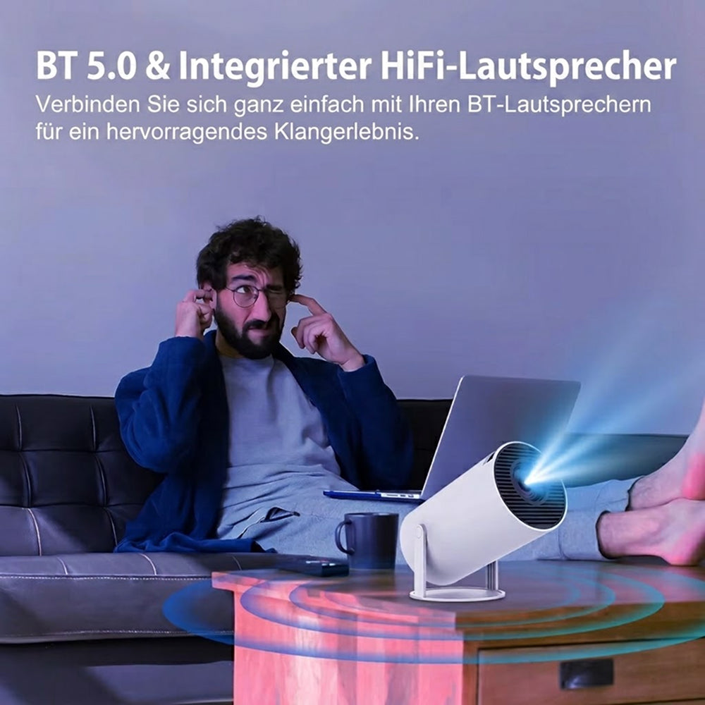 AcStroit Tragbarer Beamer | Mobiler Heimkino Projektor