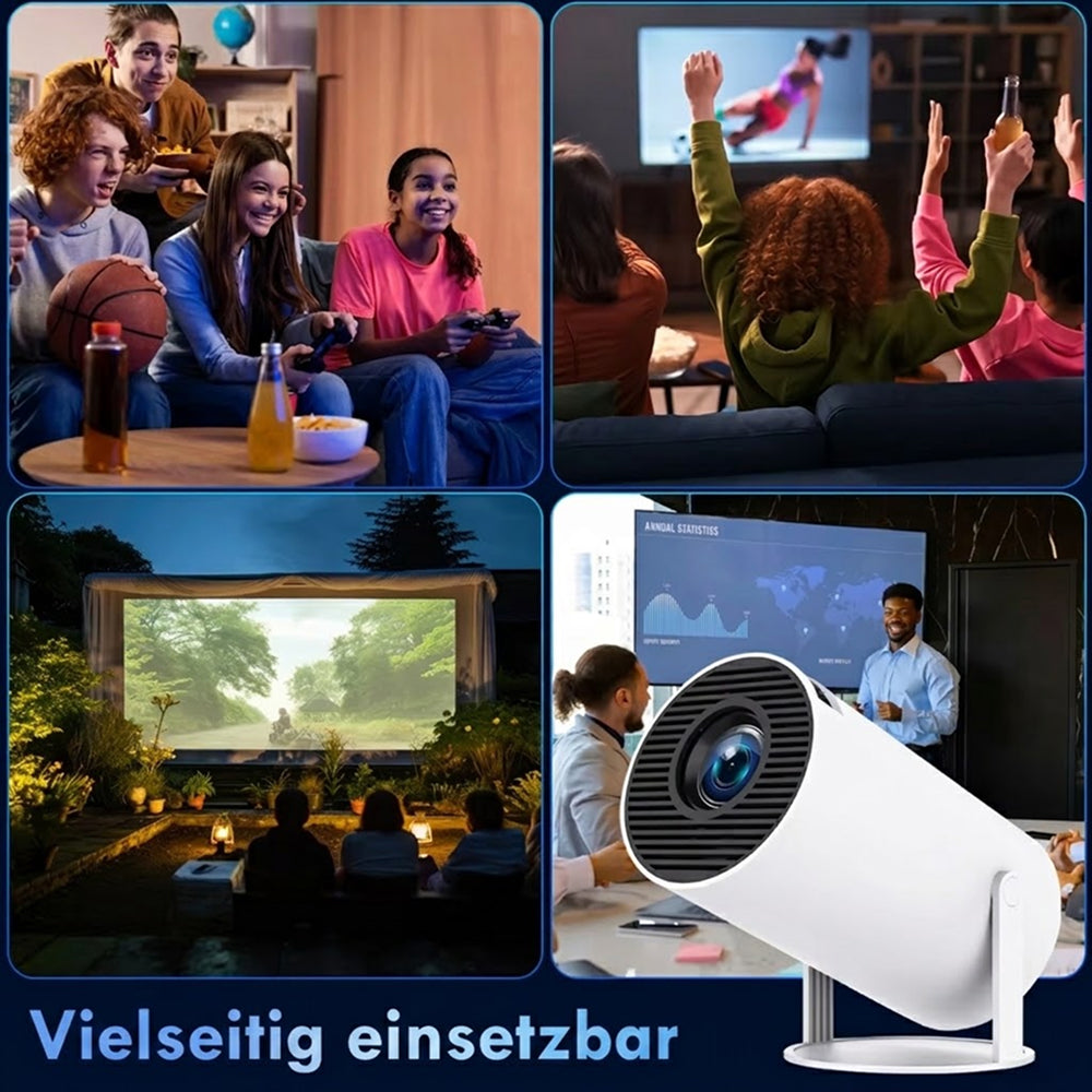 AcStroit Tragbarer Beamer | Mobiler Heimkino Projektor