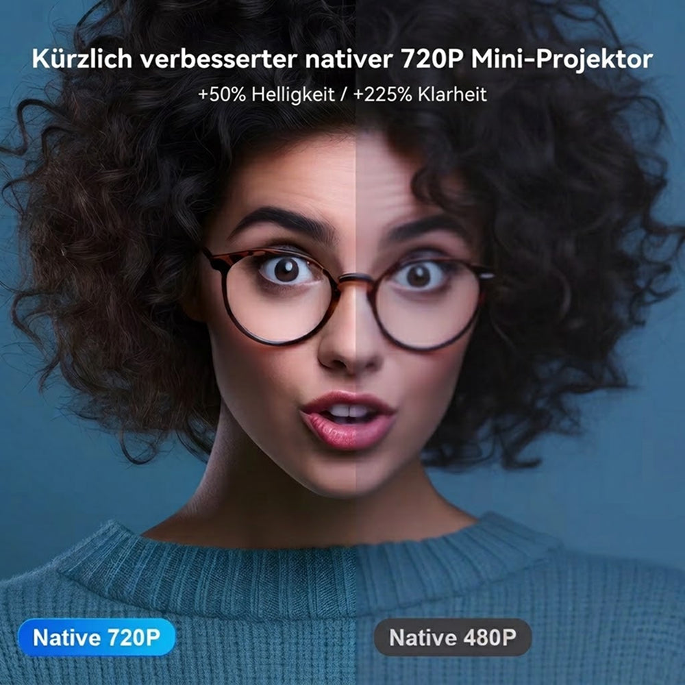 AcStroit Tragbarer Beamer | Mobiler Heimkino Projektor
