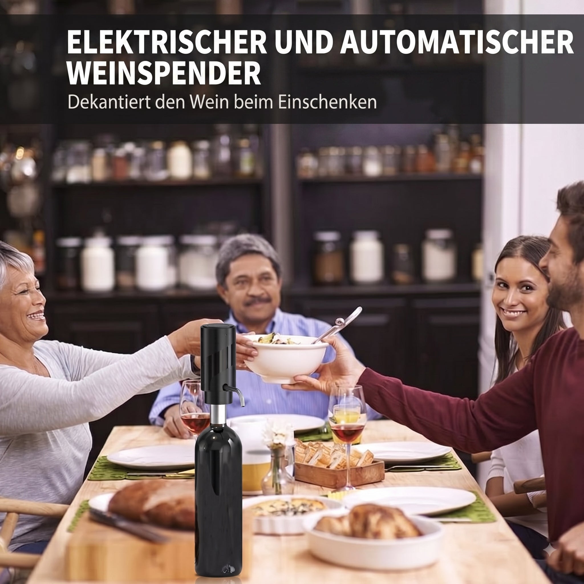 AciWemi Elektrischer Weinbelüfter USB-C Wiederaufladbar
