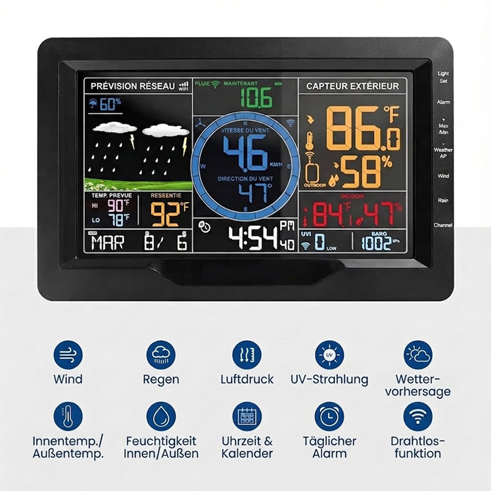 AußenWeter Professionelles 8-in-1 WLAN Außenthermometer