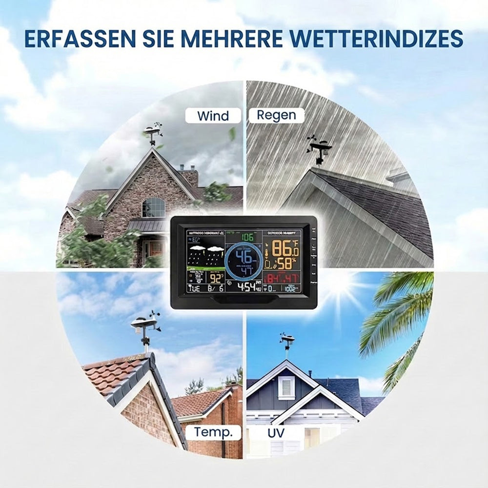 AußenWeter Professionelles 8-in-1 WLAN Außenthermometer