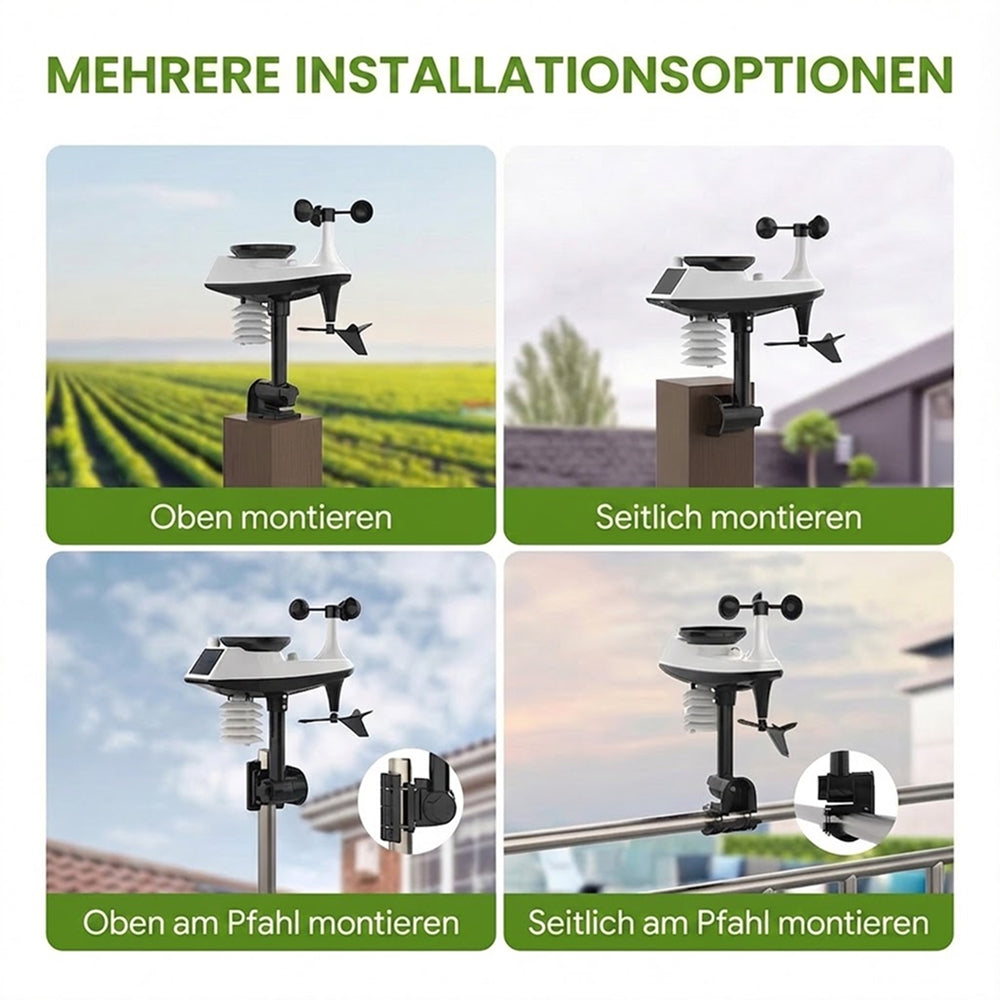 AußenWeter Professionelles 8-in-1 WLAN Außenthermometer