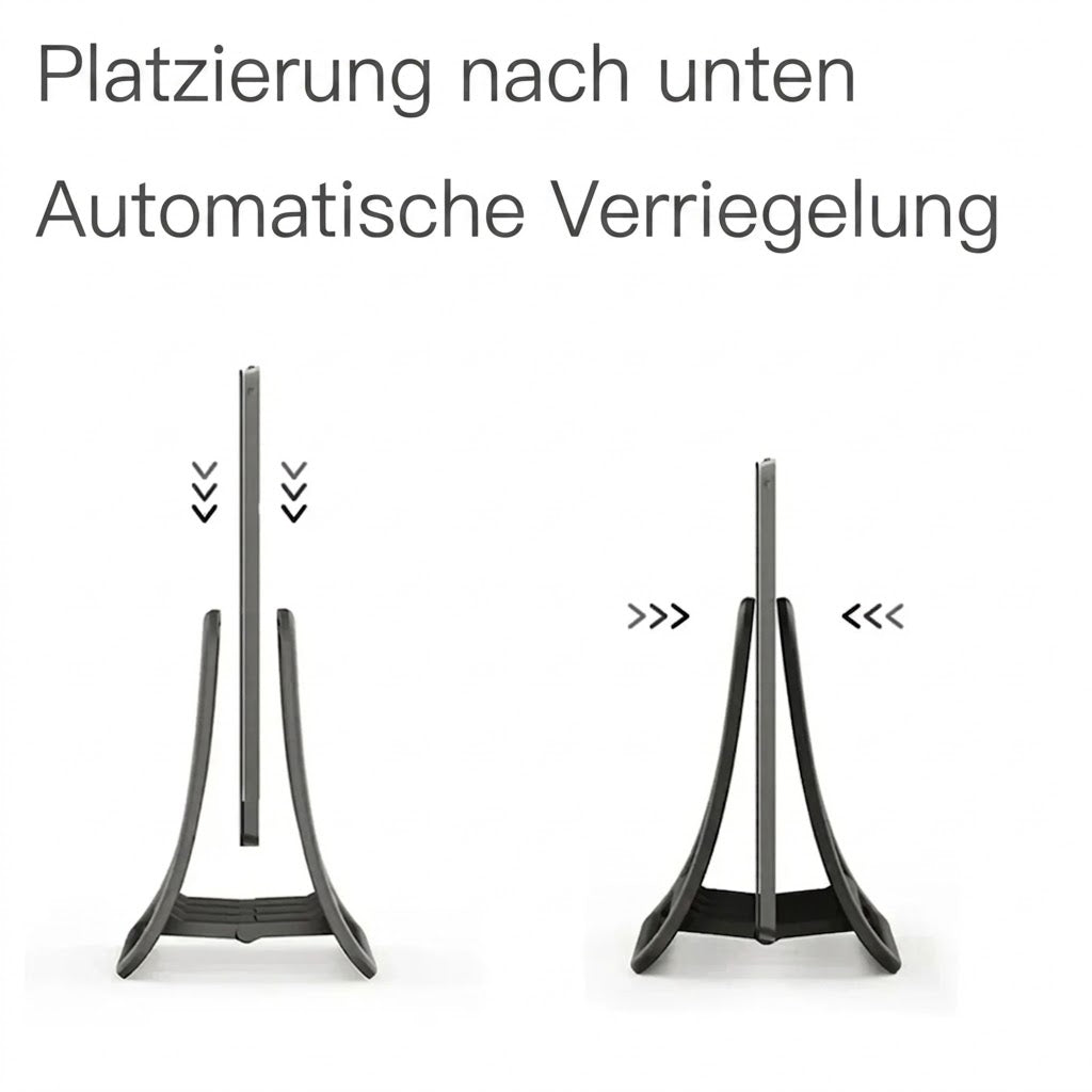 AufrecKühl Vertikaler Laptop-Ständer mit Auto-Lock-Funktion