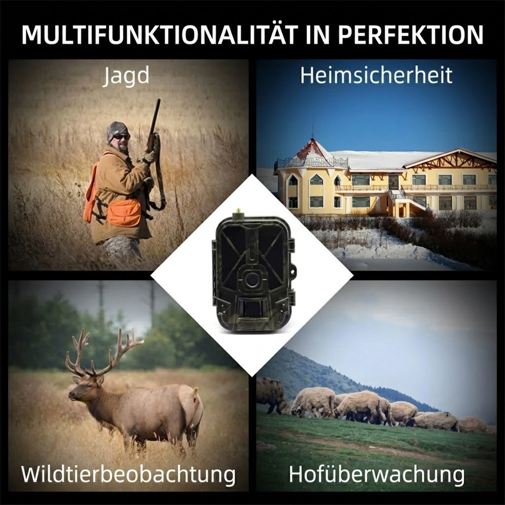 Augepäher 4G LTE Nachtsicht-Wildkamera mit 30MP & 4K