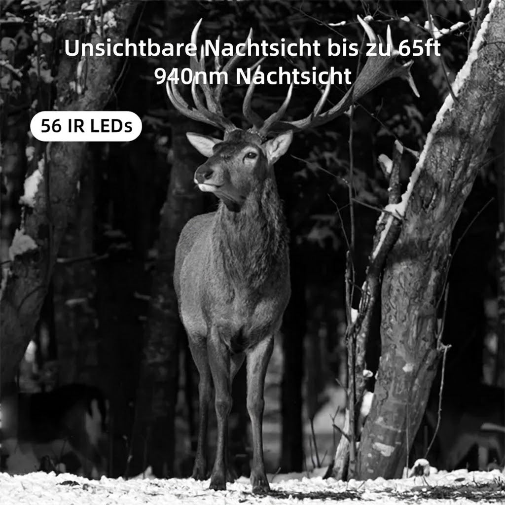 Augepäher 4G LTE Nachtsicht-Wildkamera mit 30MP & 4K