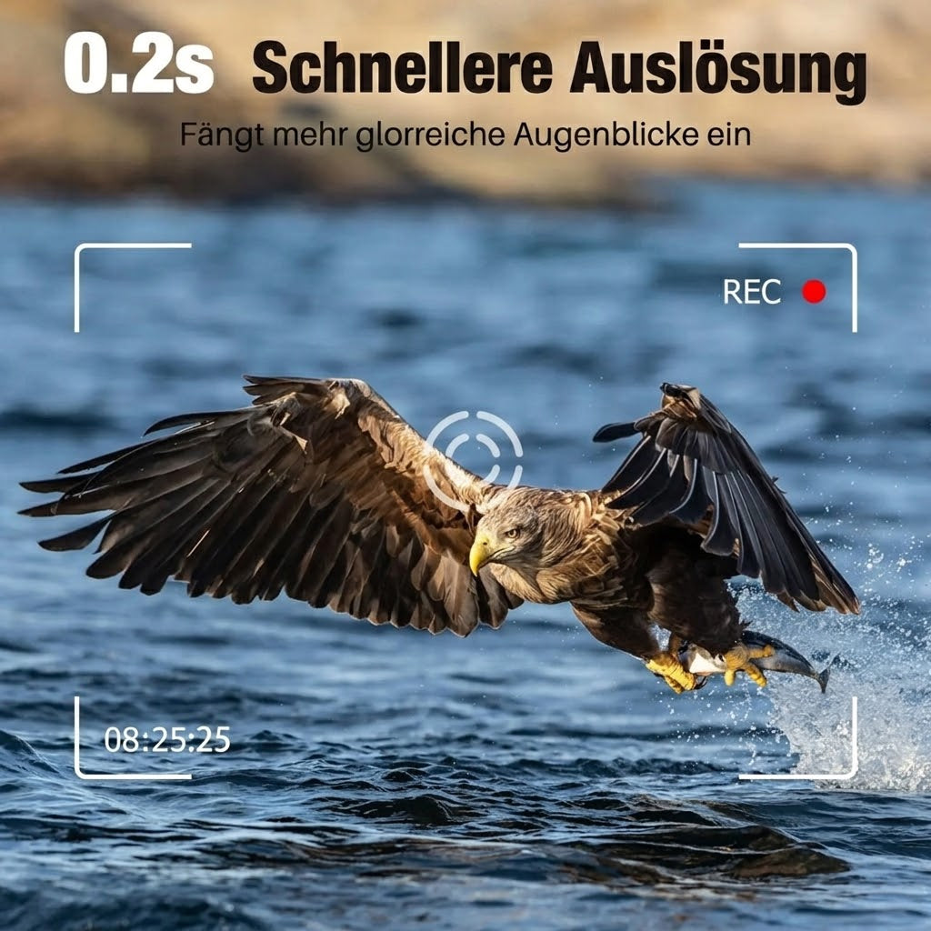 Augepäher 4G LTE Nachtsicht-Wildkamera mit 30MP & 4K