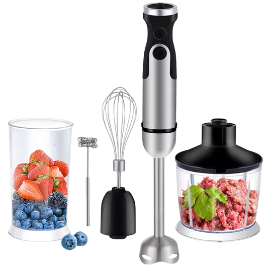 BlenixKi 4-in-1 Stabmixer Set mit 6 Geschwindigkeiten & Turbo