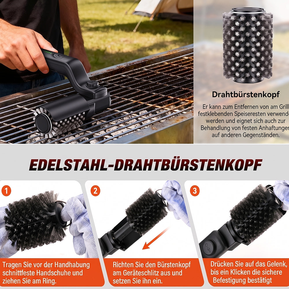 BruxMixi Elektrische Grillbürste – Leistungsstarke Grillreinigung