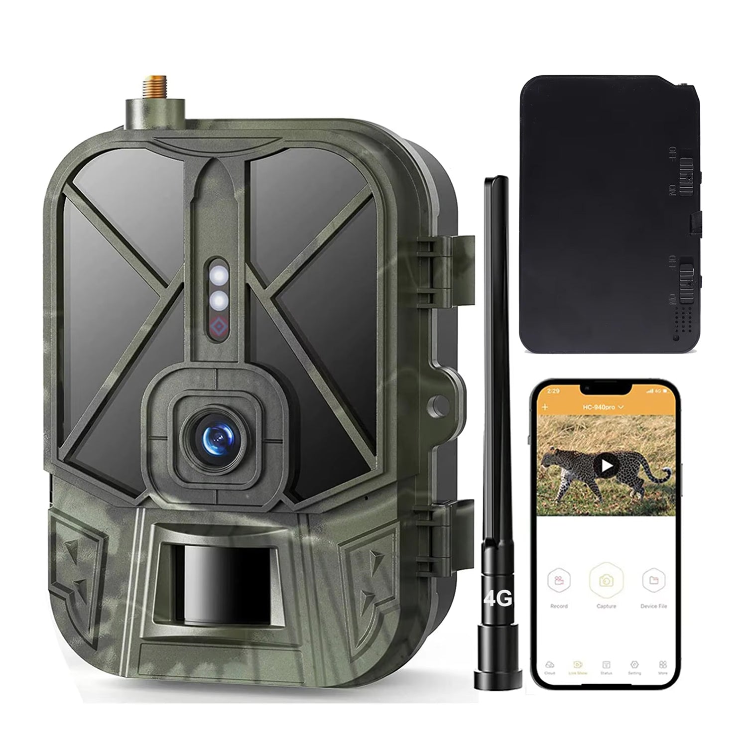 Augepäher 4G LTE Nachtsicht-Wildkamera mit 30MP & 4K