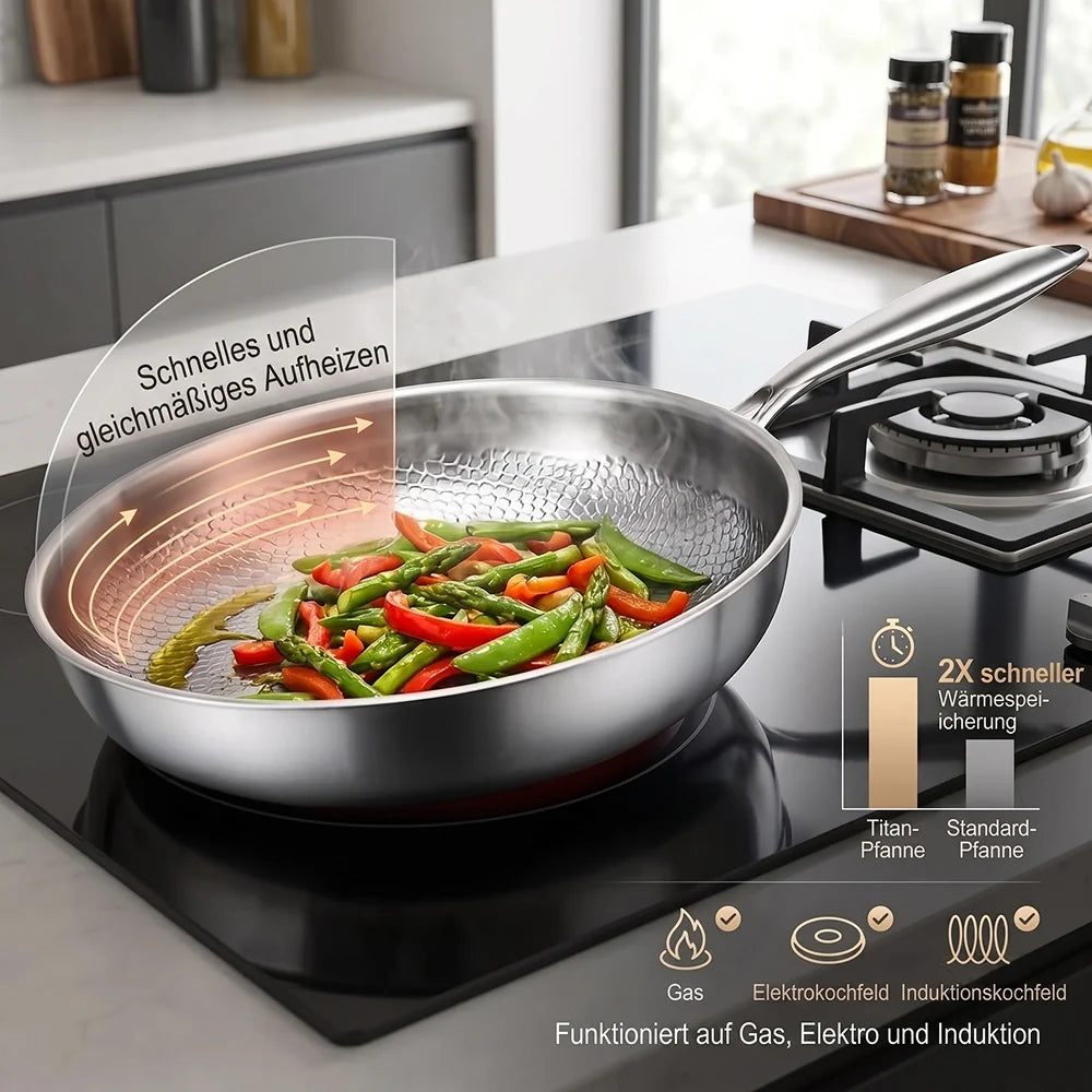 TipiVaxi Titanpfanne – Schadstofffreies Kochen mit reinem Titan