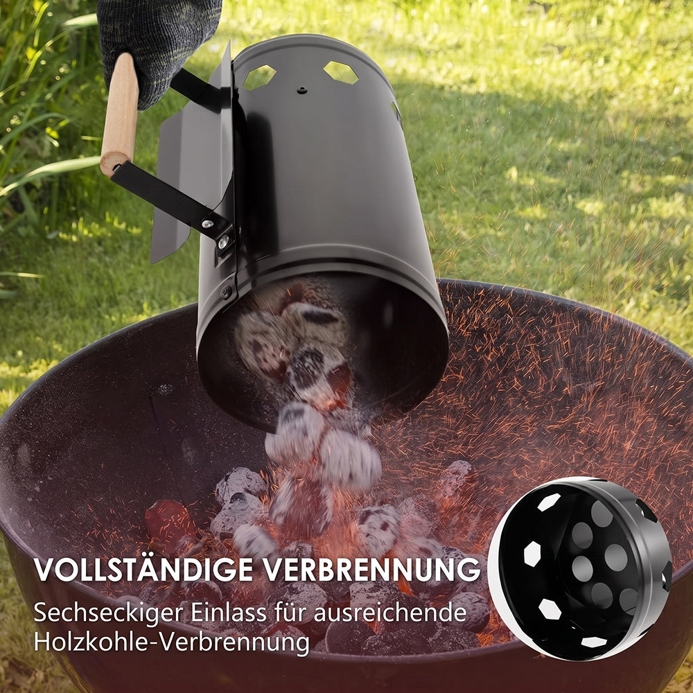 ChimiLaci Anzündkamin für Holzkohle & Briketts