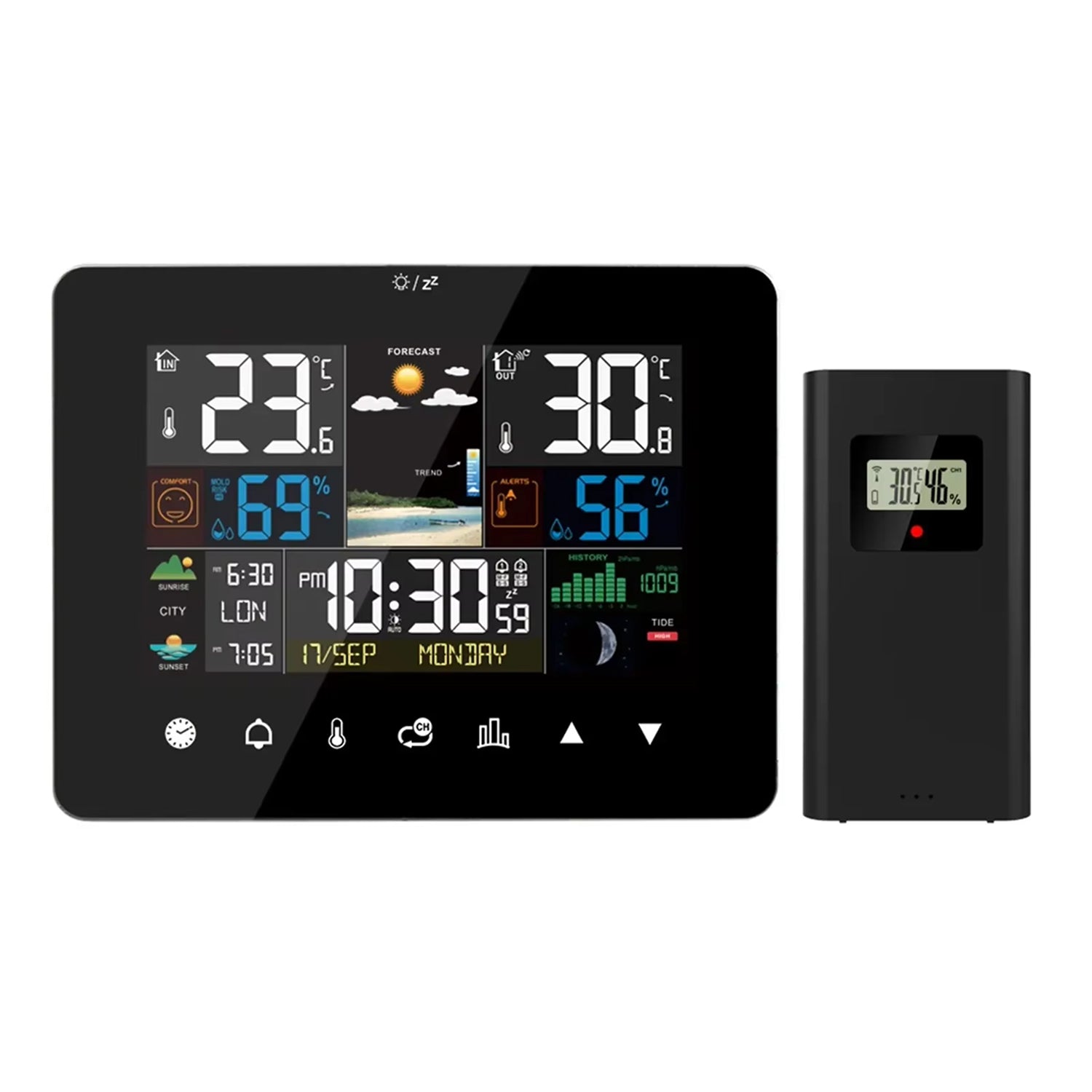 HixThemix Außenthermometer mit Touchscreen & Funksensor