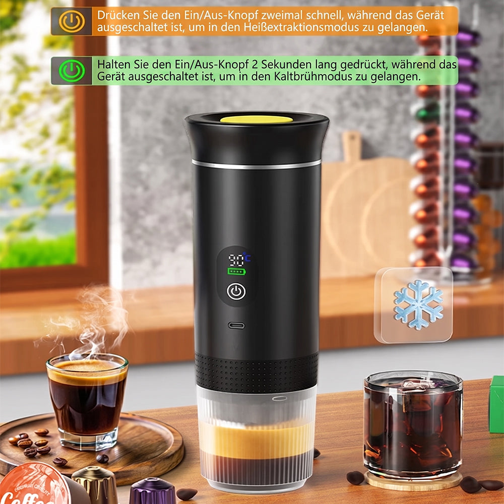 CofiMika Tragbare Espressomaschine mit 20 Bar & Heizfunktion