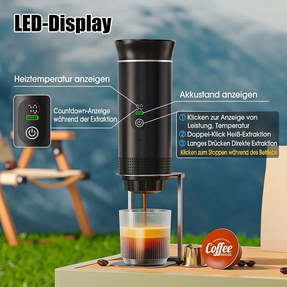 CofiMika Tragbare Espressomaschine mit 20 Bar & Heizfunktion