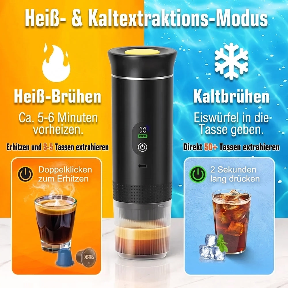 CofiMika Tragbare Espressomaschine mit 20 Bar & Heizfunktion