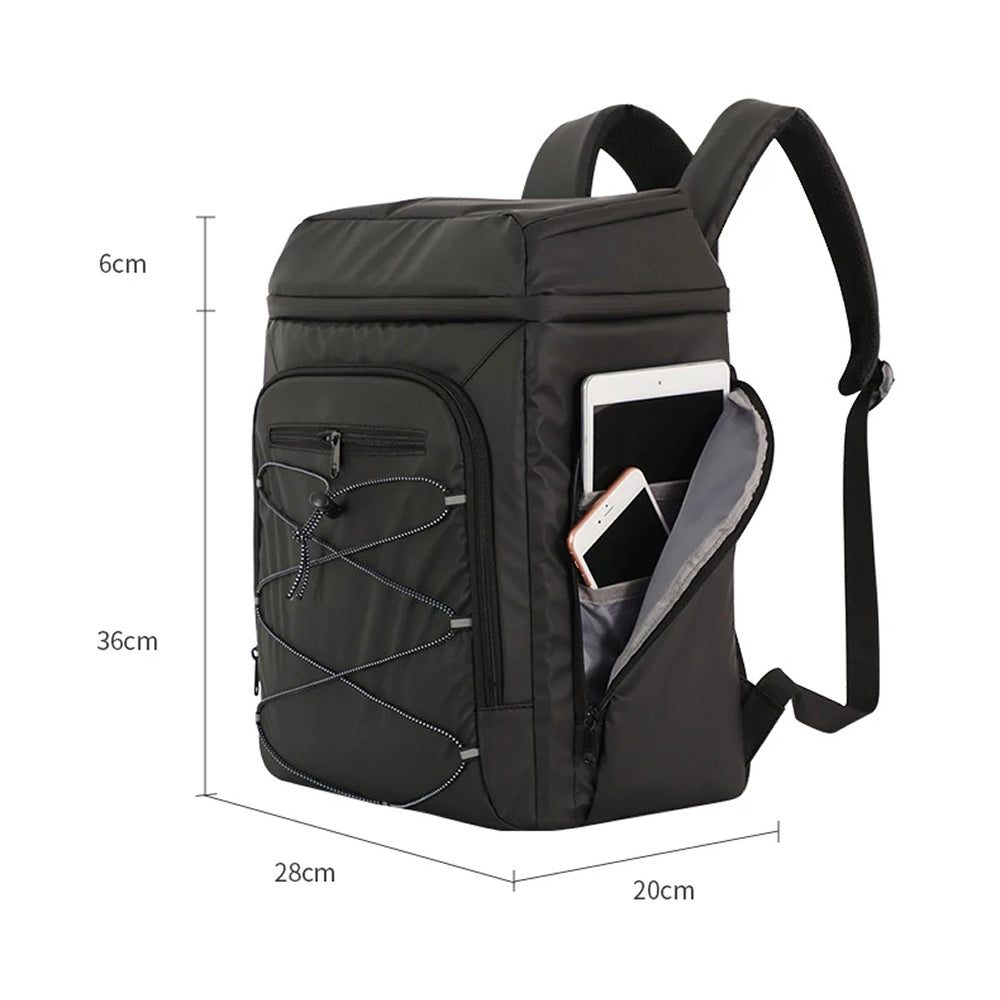 Kühlrucksack Isoliert Wasserdicht - 30L Großer Thermorucksack - Outdoor Camping Picknick Wanderer