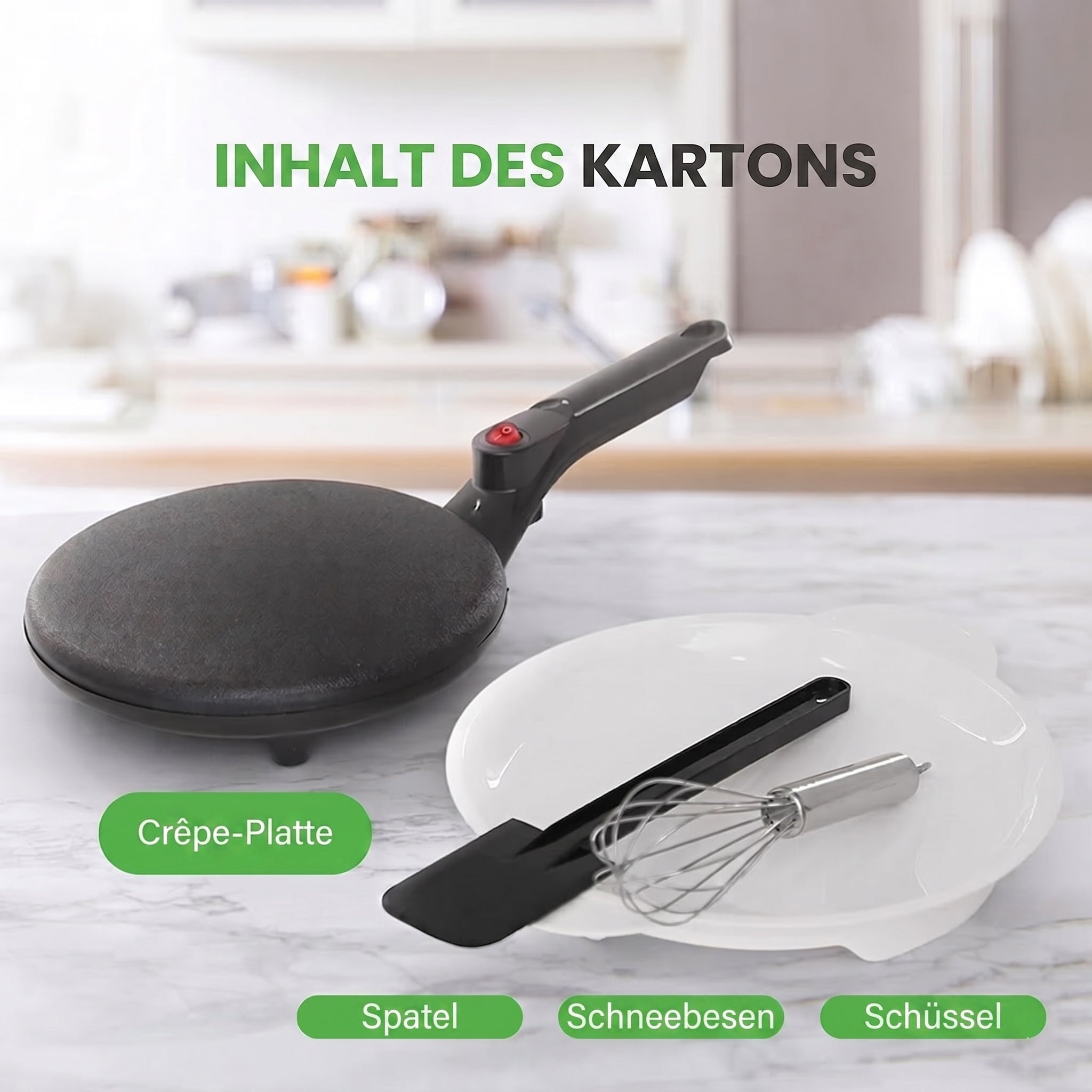 CrepiLik Elektrischer Crêpemaker 800W Antihaft