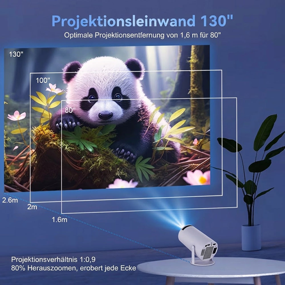 AcStroit Tragbarer Beamer | Mobiler Heimkino Projektor