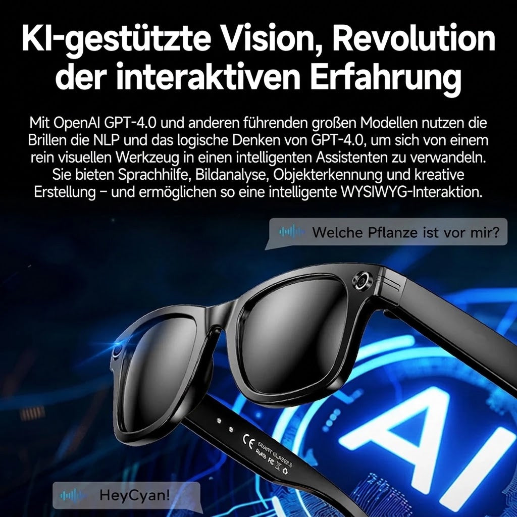 EdsaRolt KI-Smart-Brille mit ChatGPT & Kamera