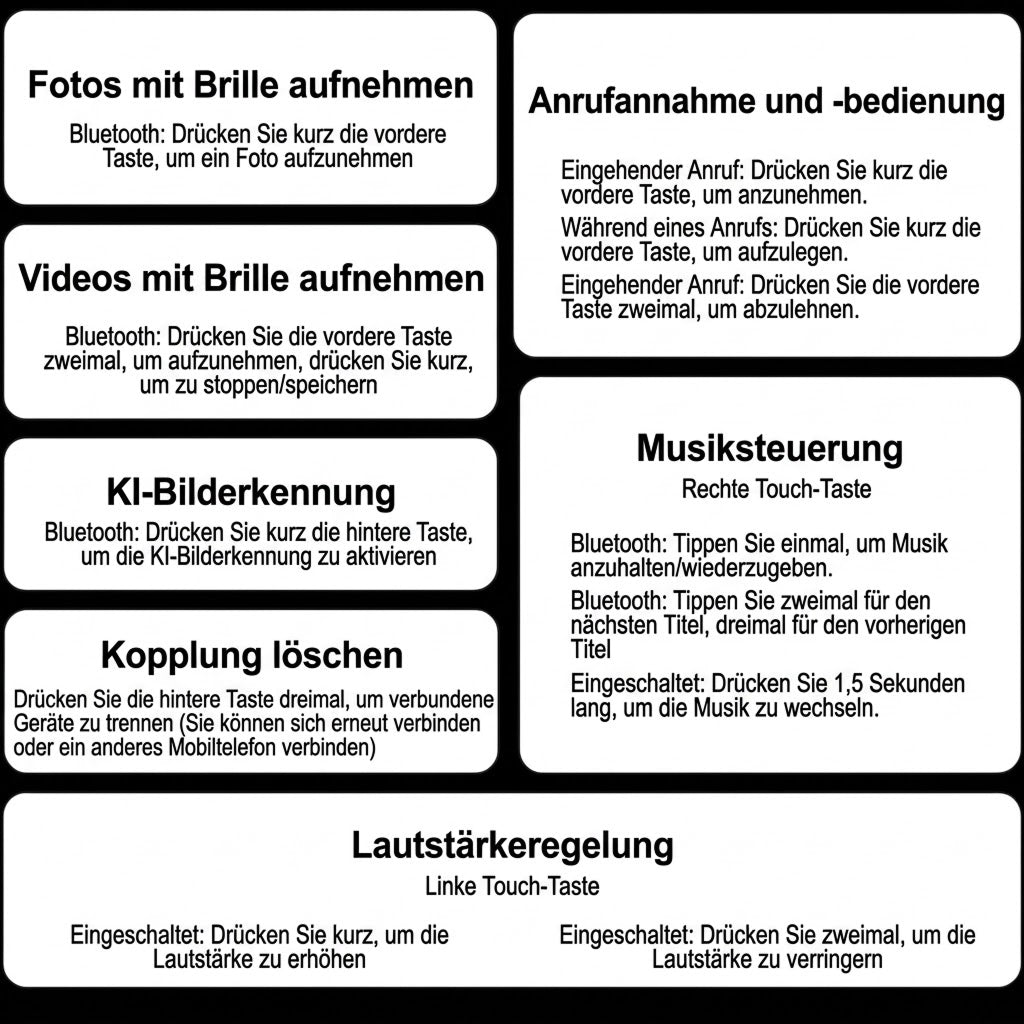 EdsaRolt KI-Smart-Brille mit ChatGPT & Kamera