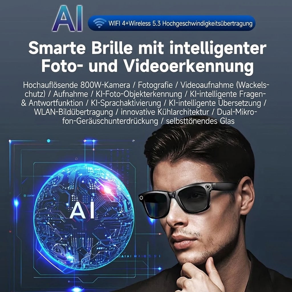 EdsaRolt KI-Smart-Brille mit ChatGPT & Kamera