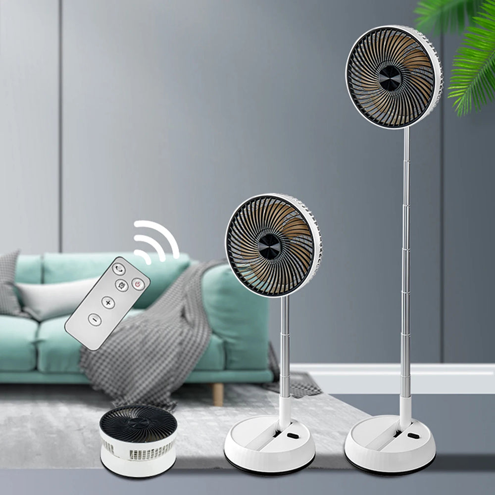 FrisSäule Teleskop-Standventilator mit Akku & Fernbedienung