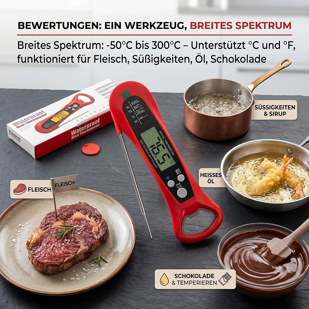 FodiVist Digitales Fleischthermometer & Grillthermometer