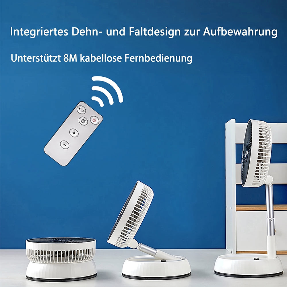 FrisSäule Teleskop-Standventilator mit Akku & Fernbedienung