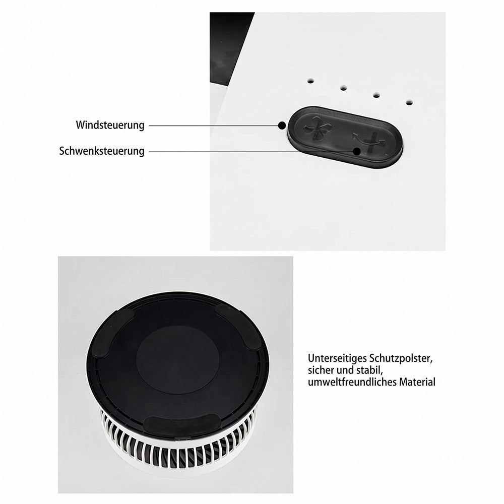 FrisSäule Teleskop-Standventilator mit Akku & Fernbedienung