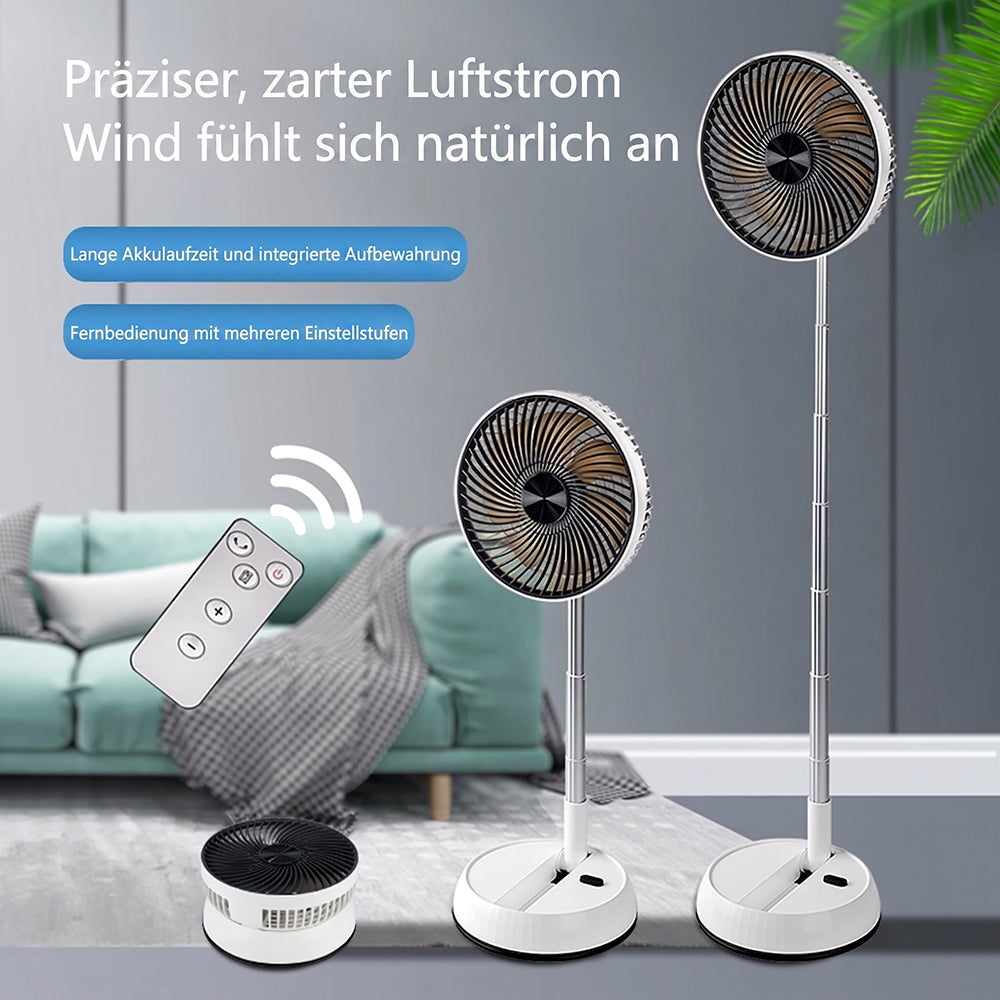 FrisSäule Teleskop-Standventilator mit Akku & Fernbedienung