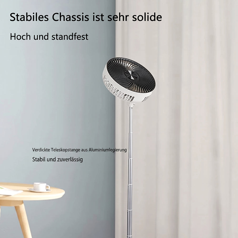 FrisSäule Teleskop-Standventilator mit Akku & Fernbedienung