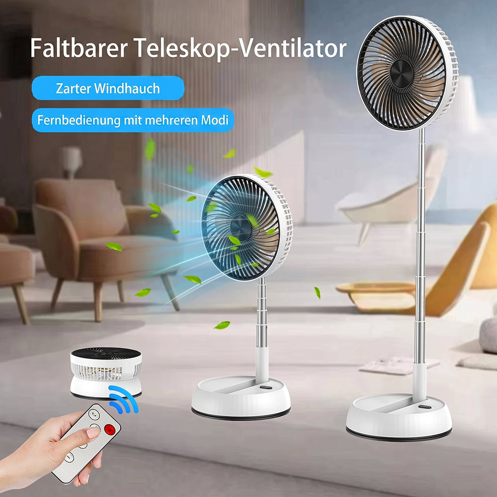 FrisSäule Teleskop-Standventilator mit Akku & Fernbedienung