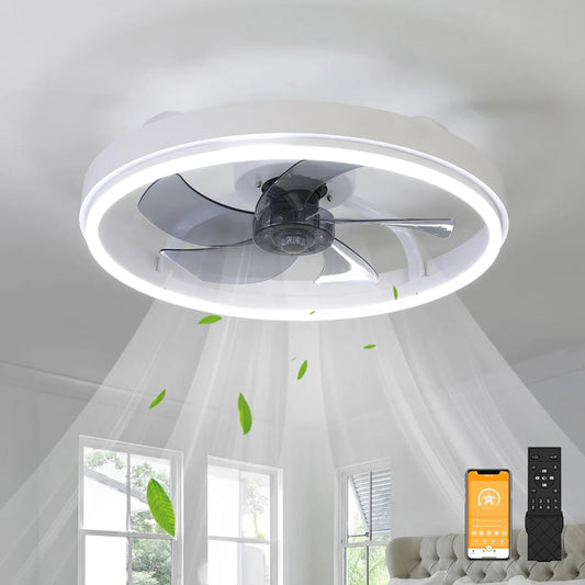 Deckenventilator Leise Fernbedienung - LED Licht Dimmbar 132cm - Wohnzimmer Schlafzimmer