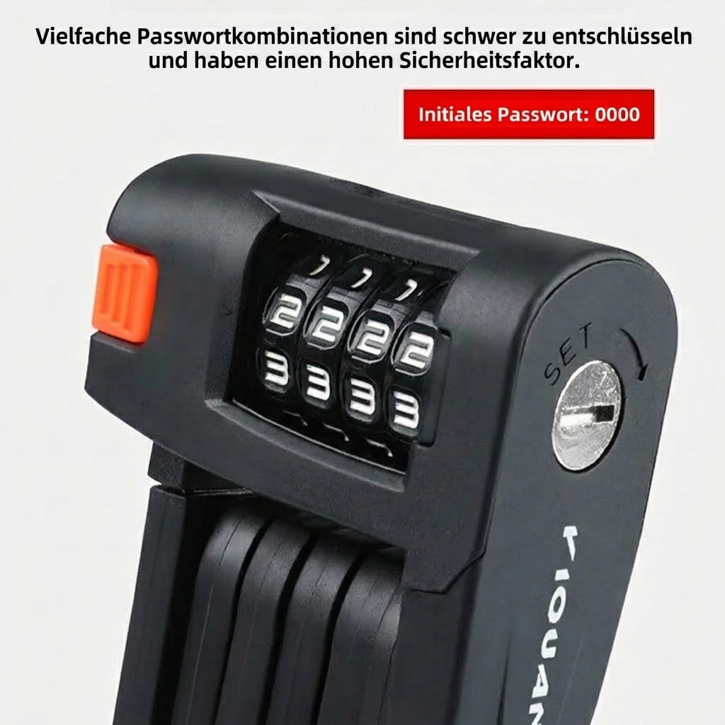 GripinLock Sicheres Faltschloss für Fahrräder