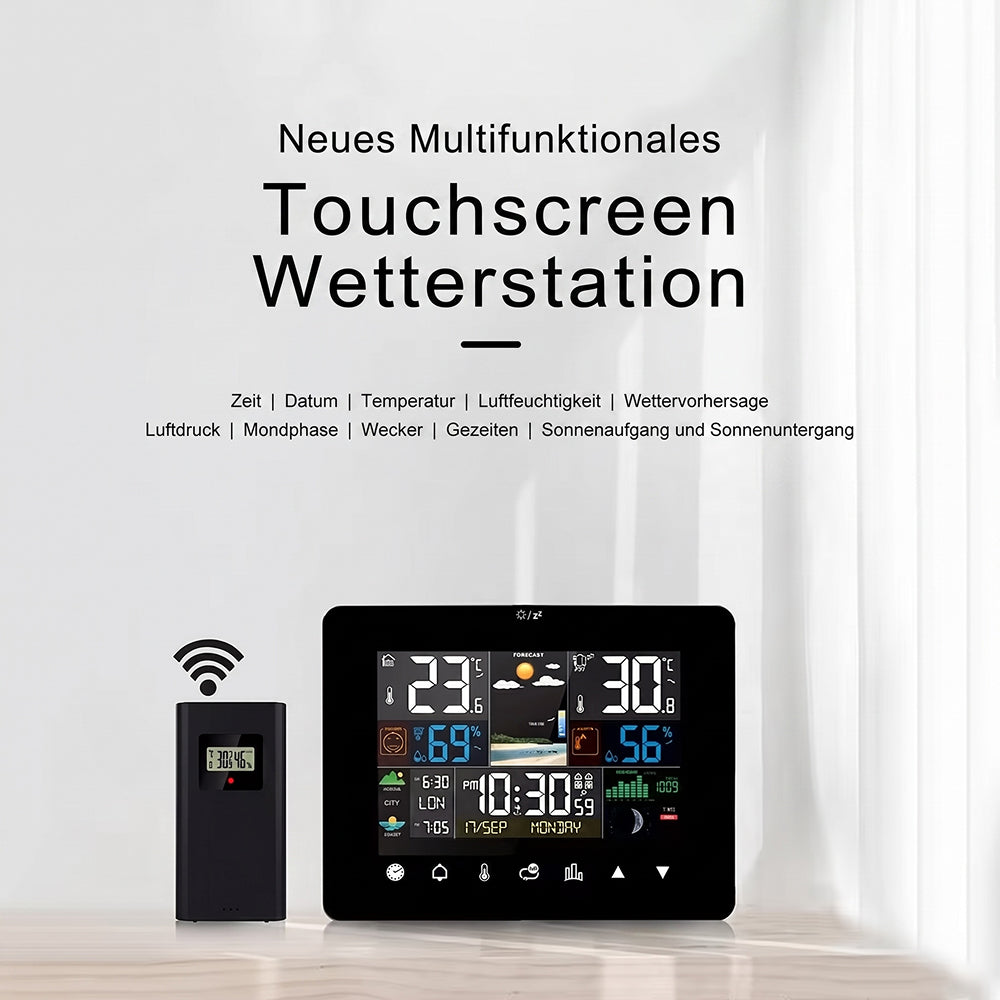 HixThemix Außenthermometer mit Touchscreen & Funksensor