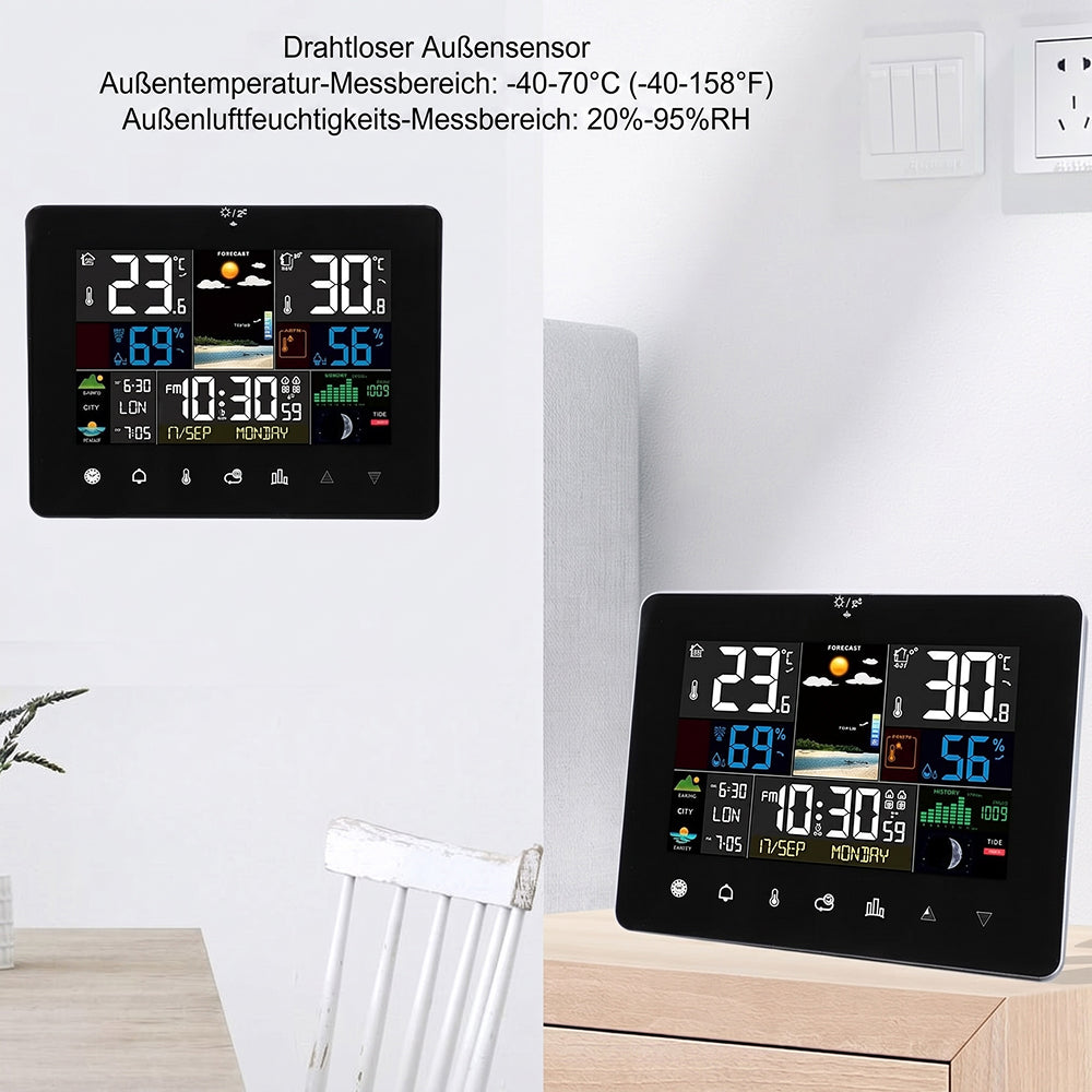 HixThemix Außenthermometer mit Touchscreen & Funksensor