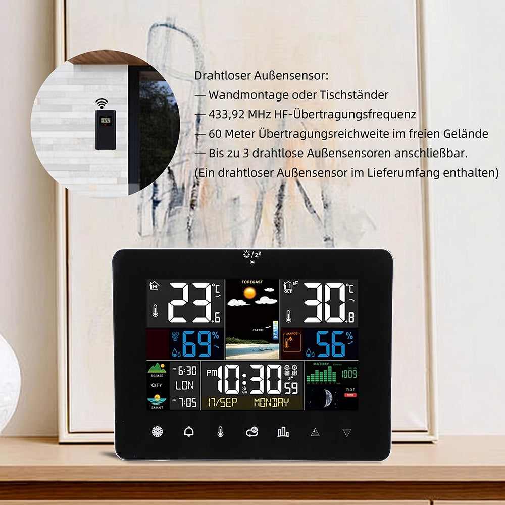 HixThemix Außenthermometer mit Touchscreen & Funksensor