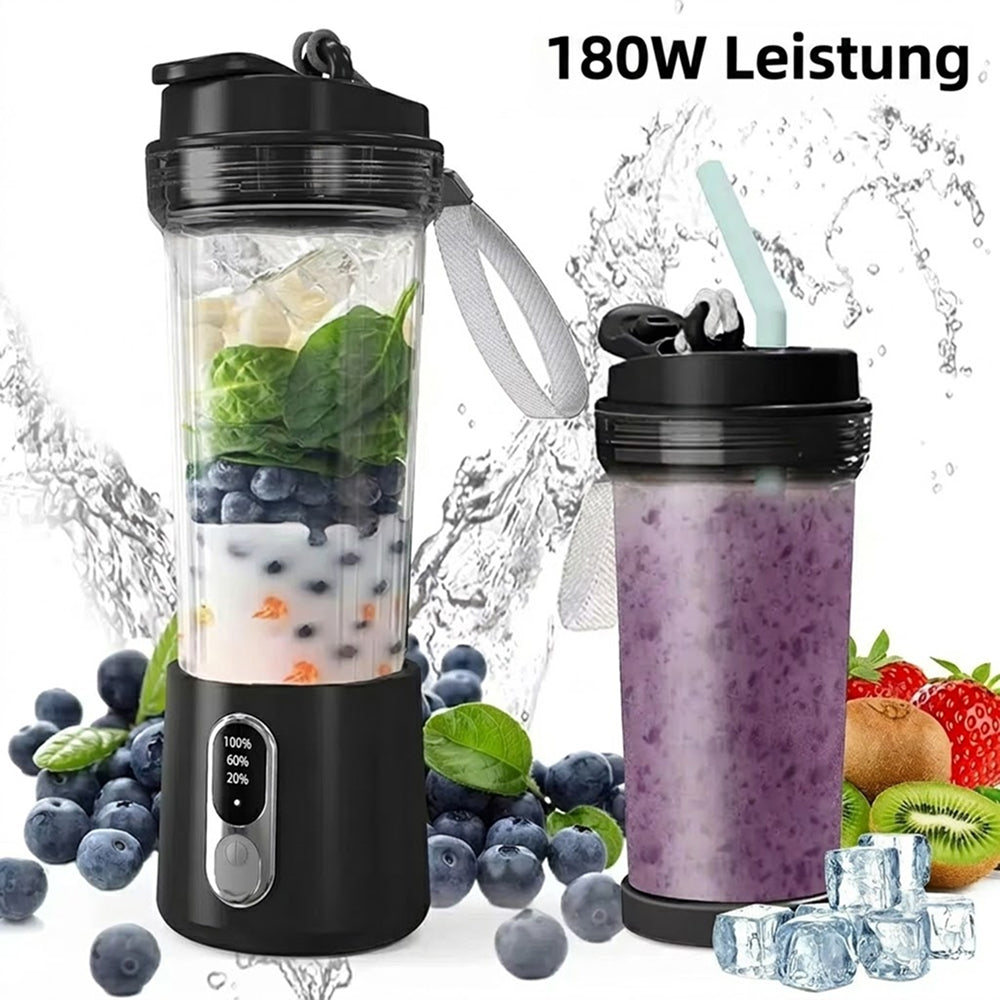 Tragbarer Mixer Akku Smoothie-Maker USB Wiederaufladbar Mini Standmixer Unterwegs Fitness