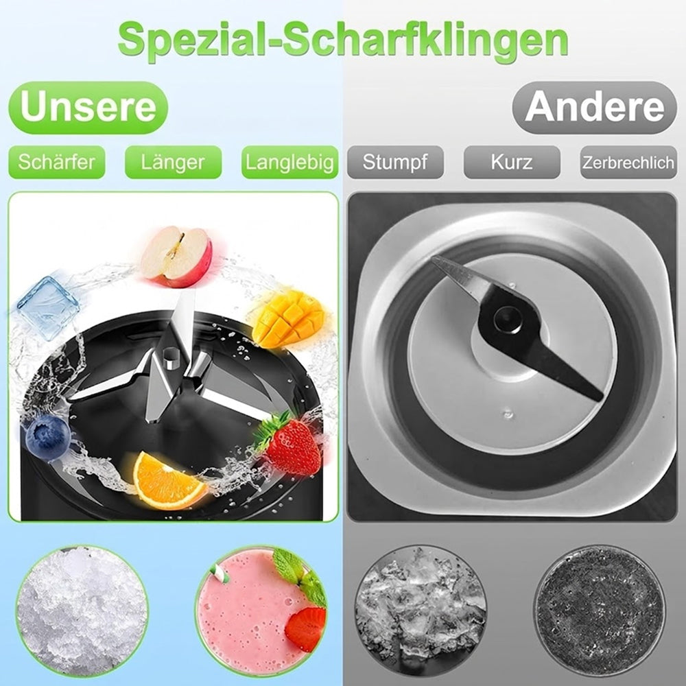 Tragbarer Mixer Akku Smoothie-Maker USB Wiederaufladbar Mini Standmixer Unterwegs Fitness