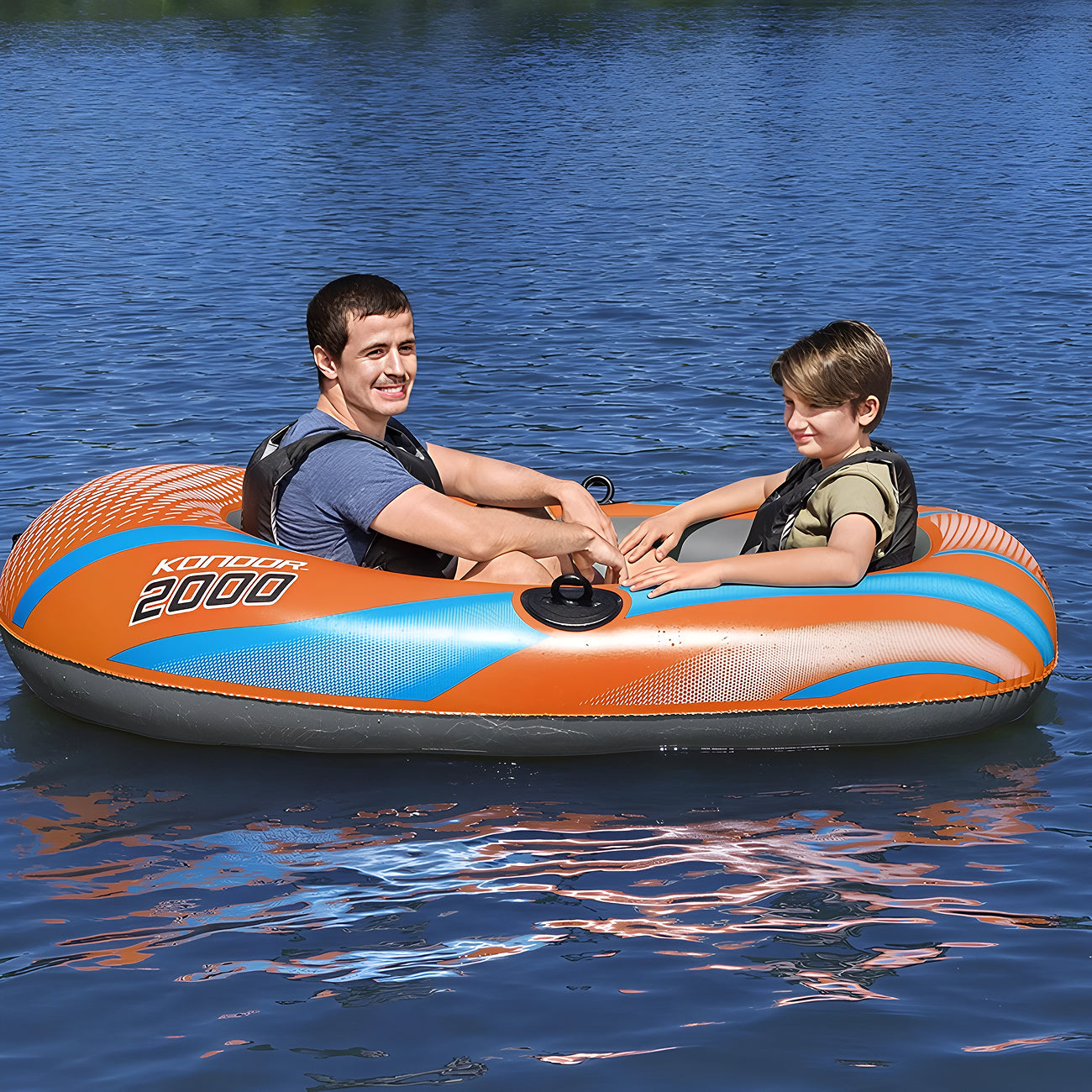 Aufblasbares Kajak - Robustes Paddelboot 2-Personen Set - Erwachsene Outdoor