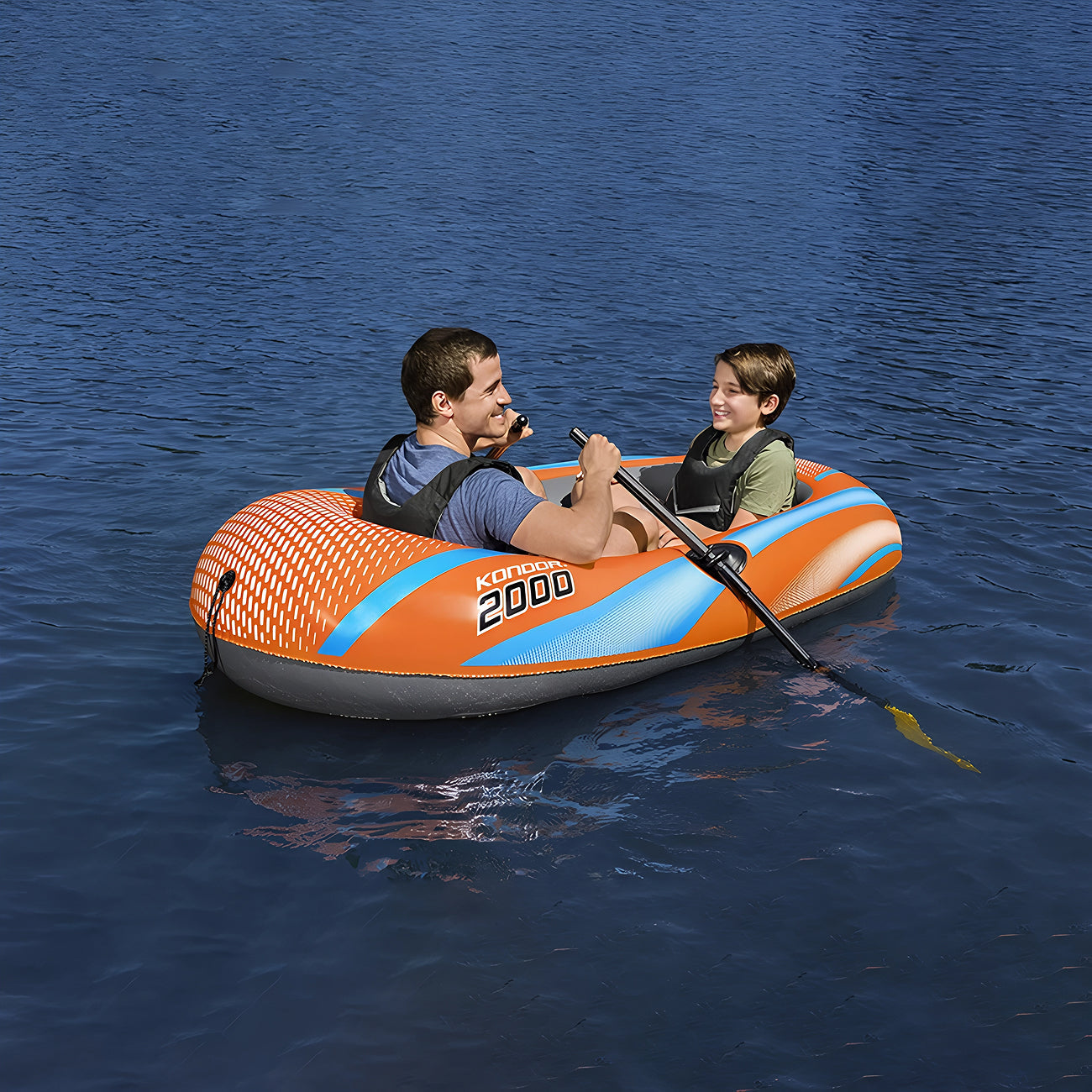 Aufblasbares Kajak - Robustes Paddelboot 2-Personen Set - Erwachsene Outdoor