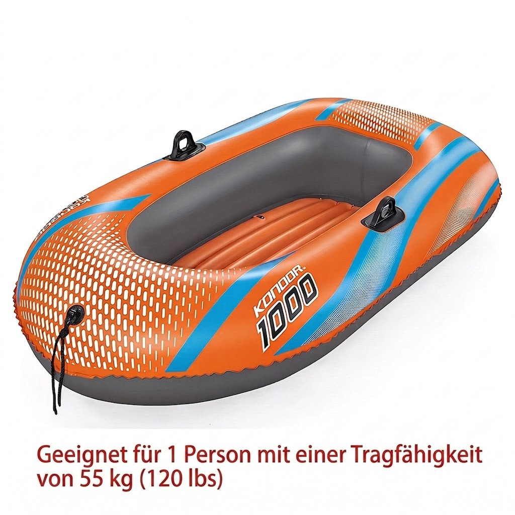 Aufblasbares Kajak - Robustes Paddelboot 2-Personen Set - Erwachsene Outdoor