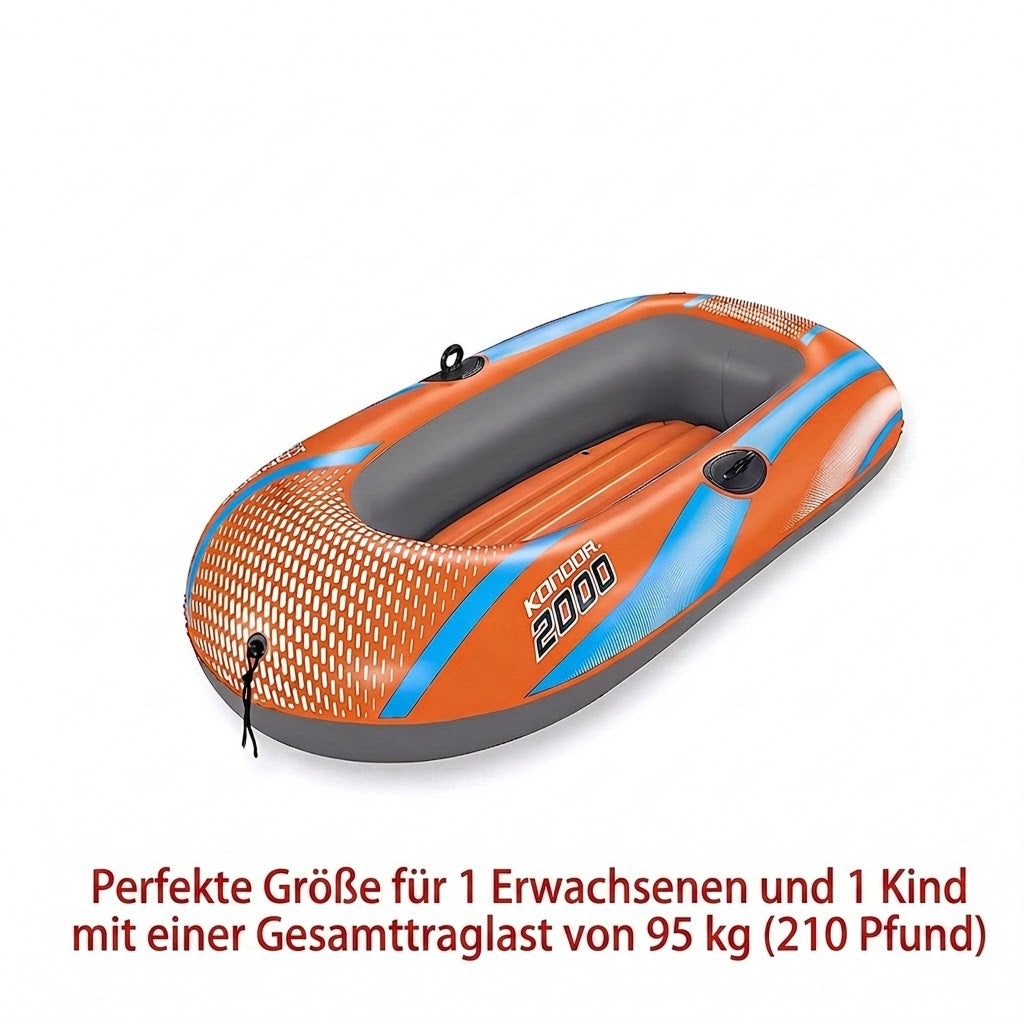 Aufblasbares Kajak - Robustes Paddelboot 2-Personen Set - Erwachsene Outdoor