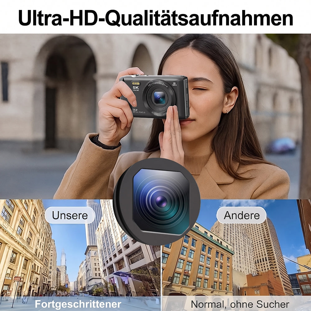 KiviJexi Kompaktkamera 5K Ultra HD 72MP