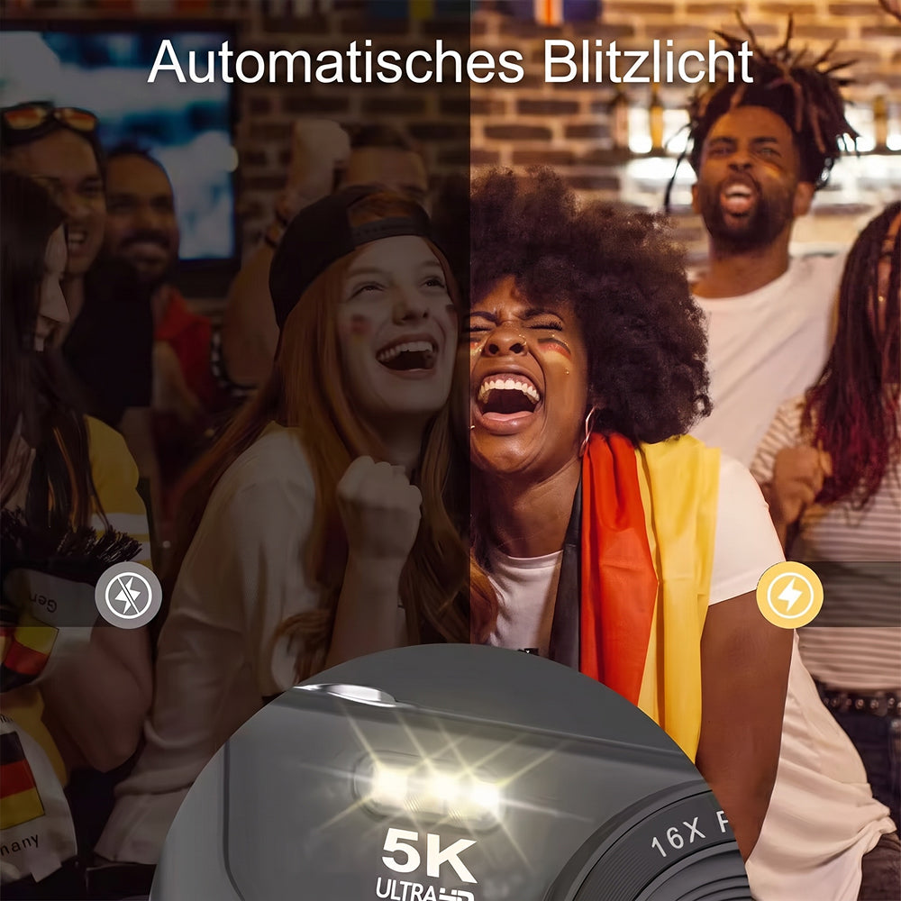 KiviJexi Kompaktkamera 5K Ultra HD 72MP