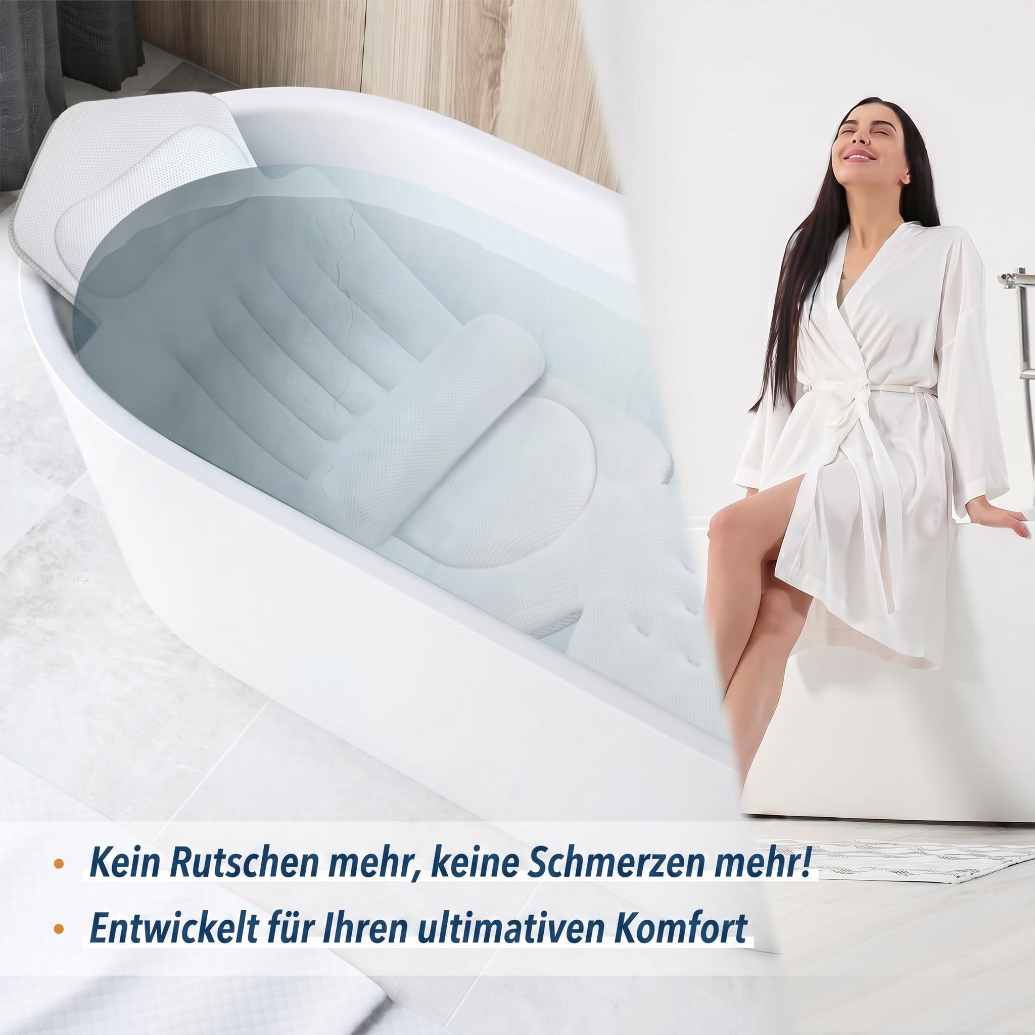 LimiJaxi Ergonomisches Badewannenkissen für Maximalen Komfort