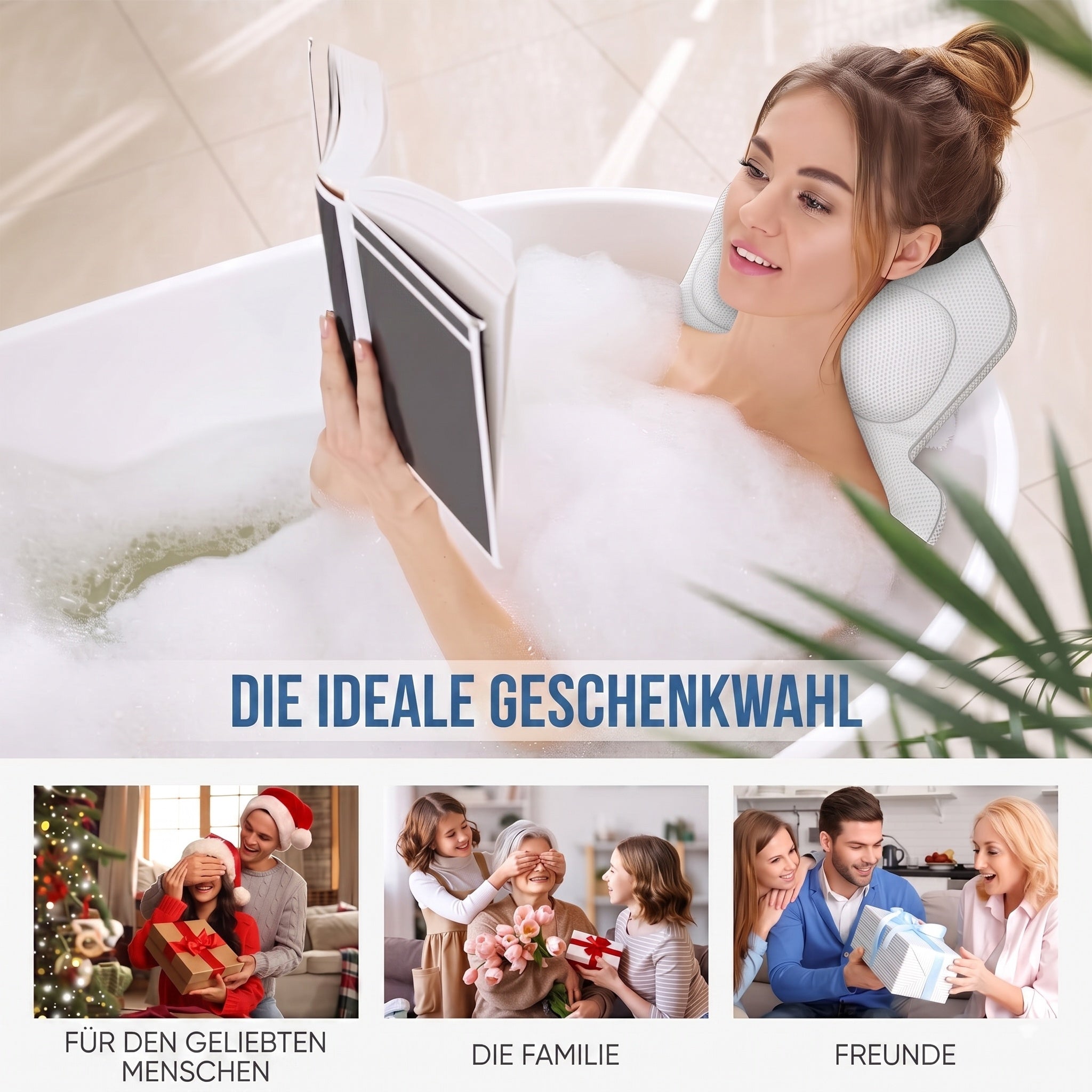 LimiJaxi Ergonomisches Badewannenkissen für Maximalen Komfort
